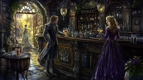 Figures in a Vintage Bar