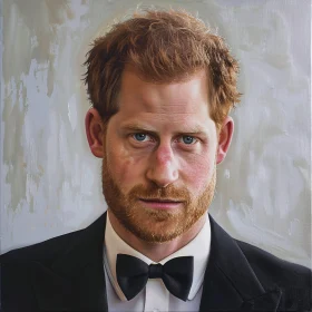 Formal Tuxedo Portrait of Prince Harry