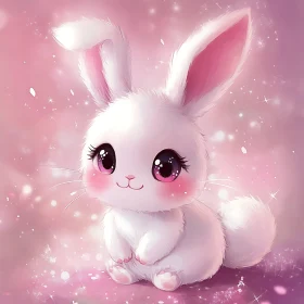 Cute Bunny with Rosy Cheeks Art