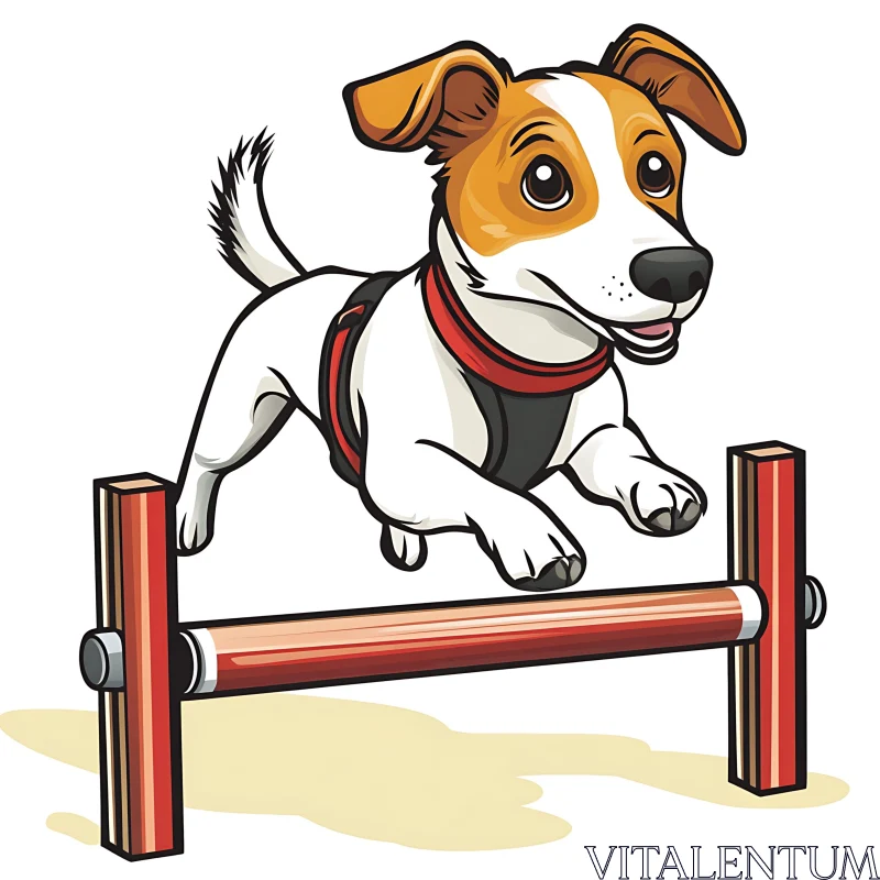 Playful Jack Russell Terrier in Action AI Image