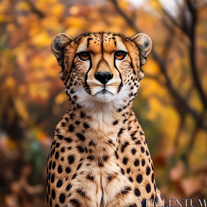 Focused Cheetah in the Wild AI Image