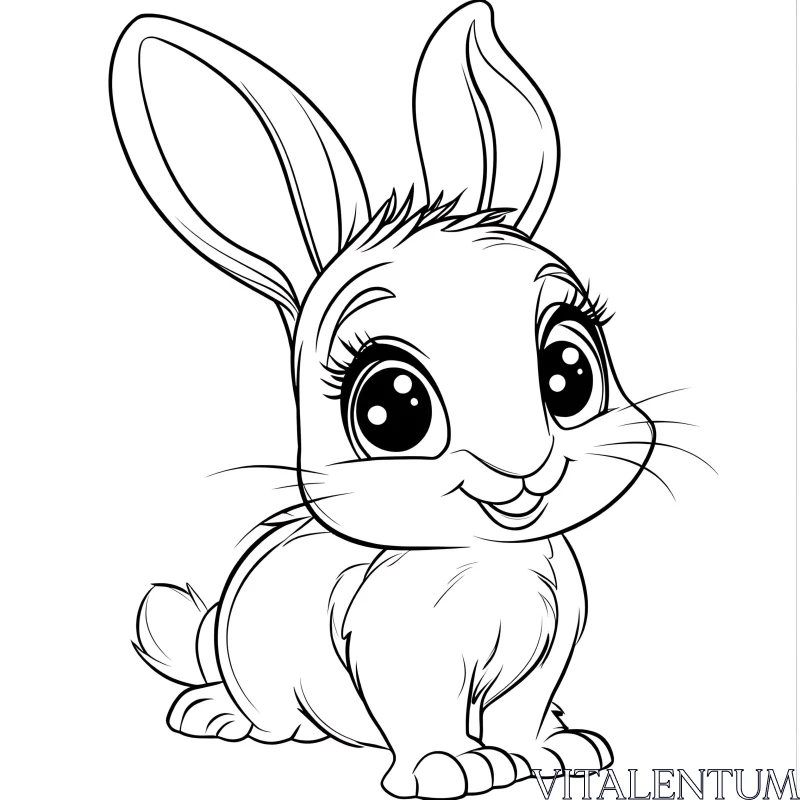 AI ART Charming Cartoon Bunny Image