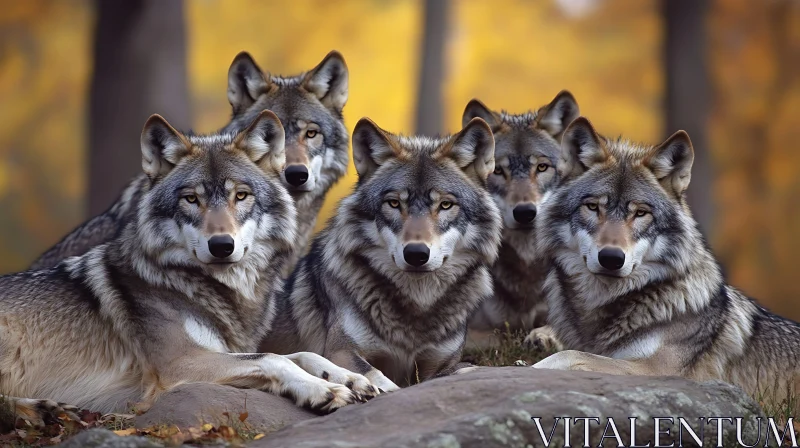 AI ART A Group of Wolves Resting