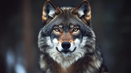 Mystic Wolf Stare - Wildlife Image