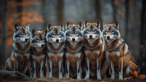 Six Wolves in the Forest