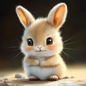 Charming Bunny with Big Eyes