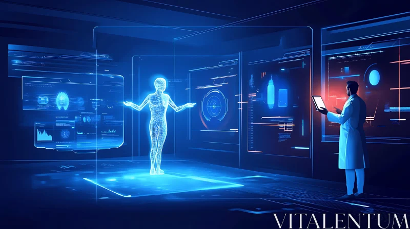 Advanced Tech Human Scan in VR AI Image