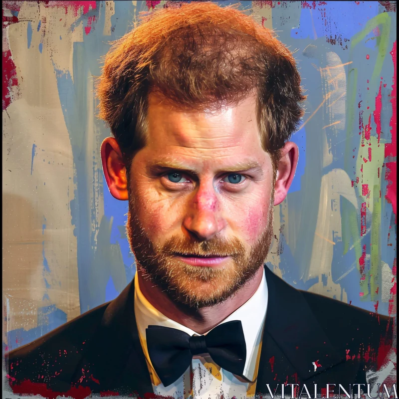 Prince Harry Modern Art AI Image