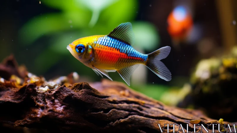 Colorful Tropical Fish in Abstract Aquarium AI Image