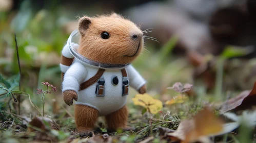 Hamster Astronaut in Nature