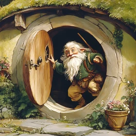 Dwarf at Hobbit Hole