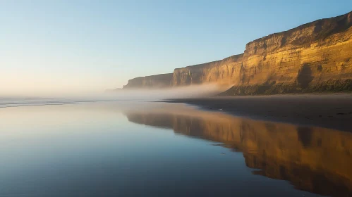 Still Water Cliffs Reflection