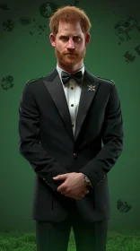 Portrait of Prince Harry in Formal Attire