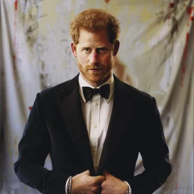 Elegant Prince Harry in Formal Wear