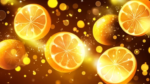 Citrus Dreamscape: Sparkling Orange Composition