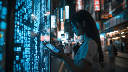 City Lights and Digital Interface