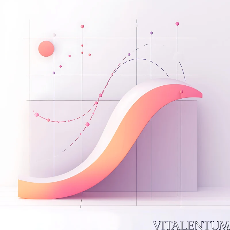 Abstract Graph with Pastel Colors AI Image