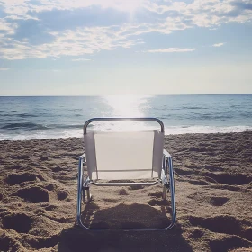 Seaside Relaxation with Beach Chair View