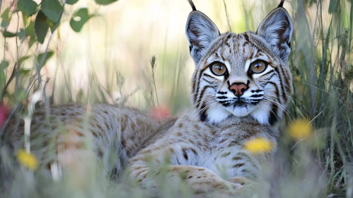 Wildcat in the Grass