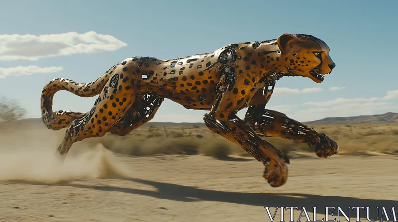 AI ART Robot Cheetah in Motion