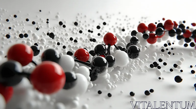 AI ART Abstract Molecular Composition of Spheres