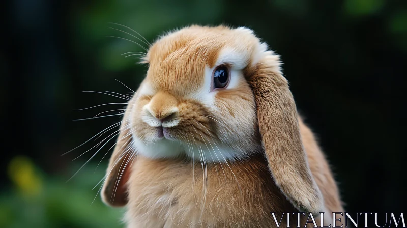 Charming Rabbit with Drooping Ears AI Image