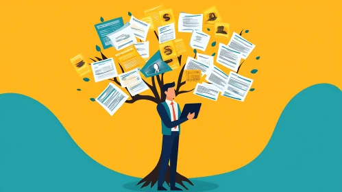 Documents Tree: Business Growth Concept