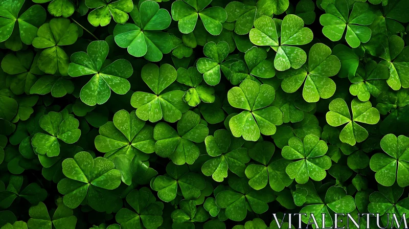 Emerald Clovers Abundance AI Image