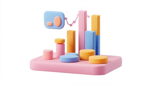 Pastel Infographic 3D Art