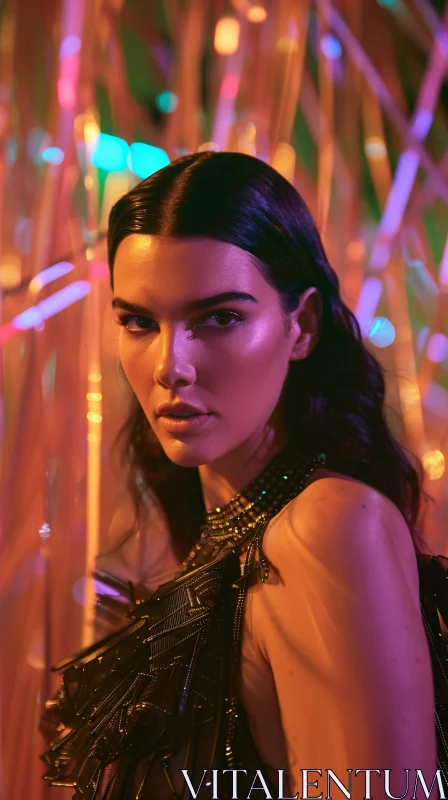 Stylish Portrait of Kendall Jenner AI Image