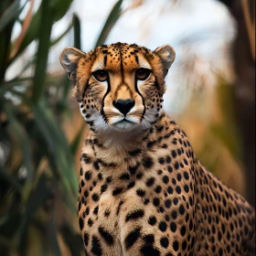 Cheetah's Gaze: A Wild Feline Portrait