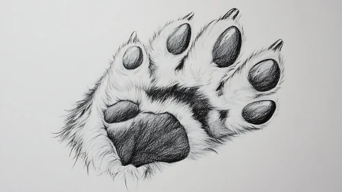 Monochrome Animal Paw Art