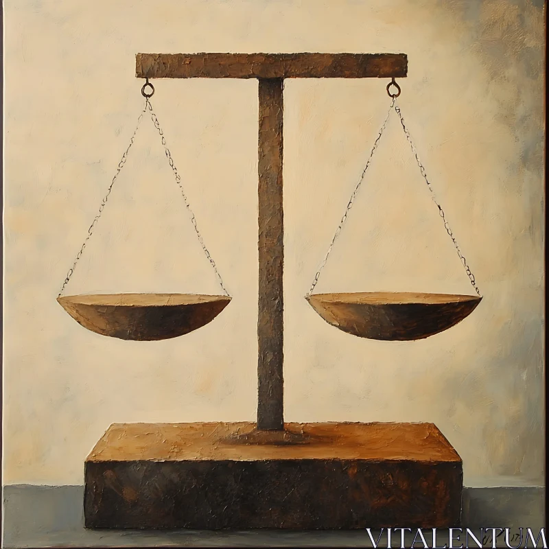 Symmetrical Balance Scale Art AI Image