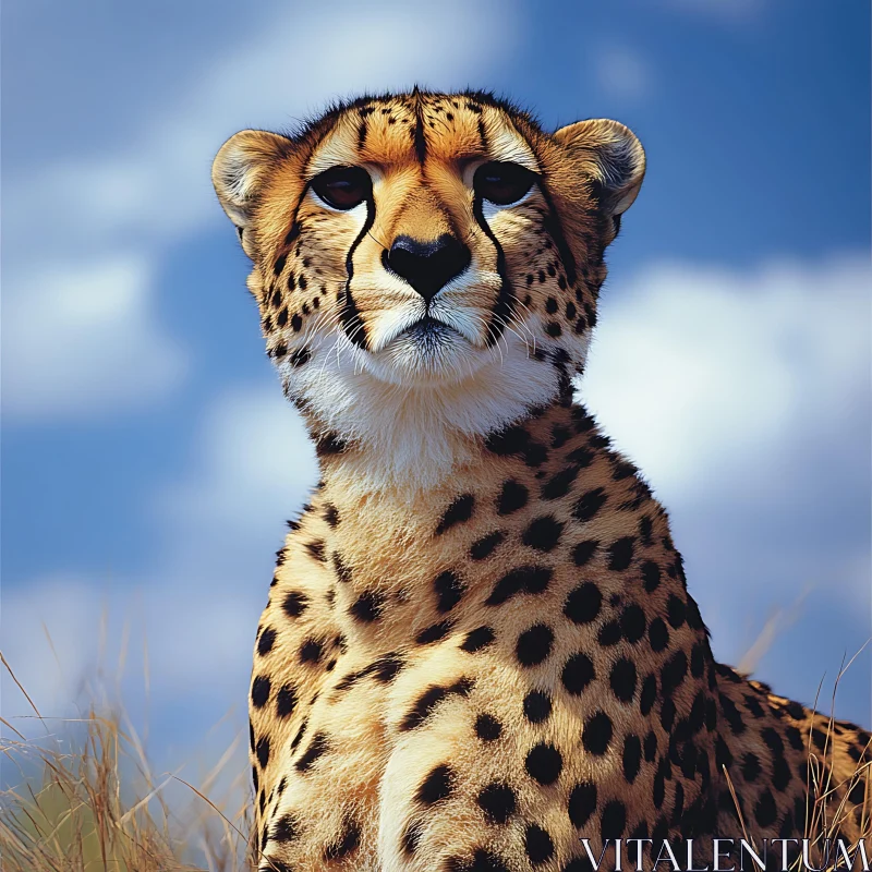 Cheetah Stares into the Distance AI Image