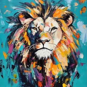 Abstract Lion Art