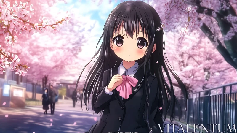 Spring Harmony in Anime AI Image