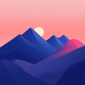 Stylized Mountain Landscape