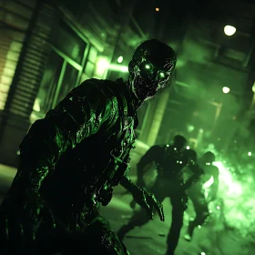 Undead Horror in Green Light