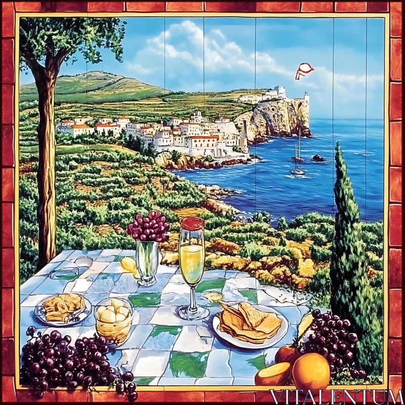 AI ART Seaside Feast Still Life