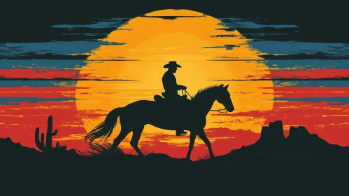 Western Scene at Sunset