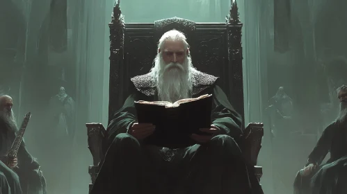 Ancient Wizard Studying Magic