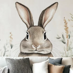 Serene Rabbit Art Print for Home Decor