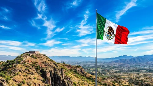 Majestic Mexican Flag Scene