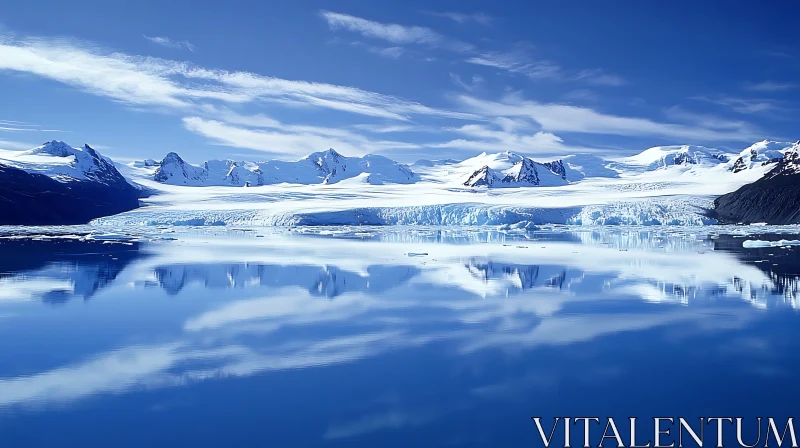 Glacier Reflection Landscape AI Image