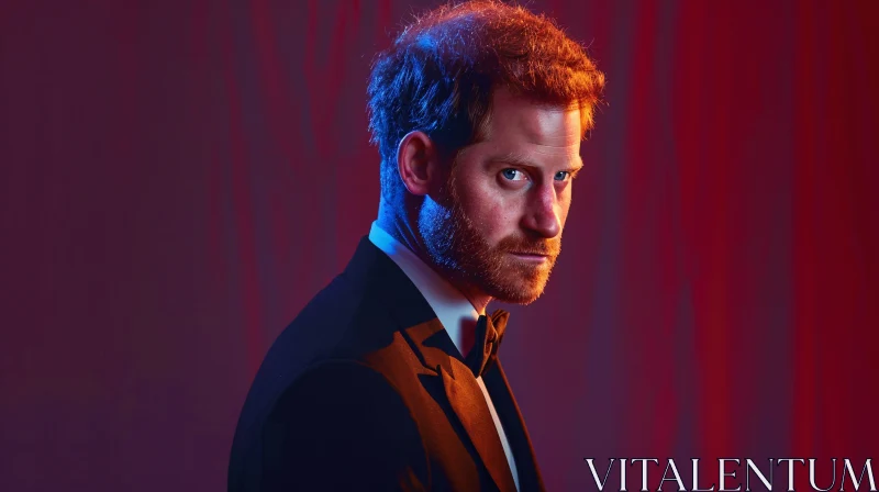 Moody Portrait of Prince Harry AI Image