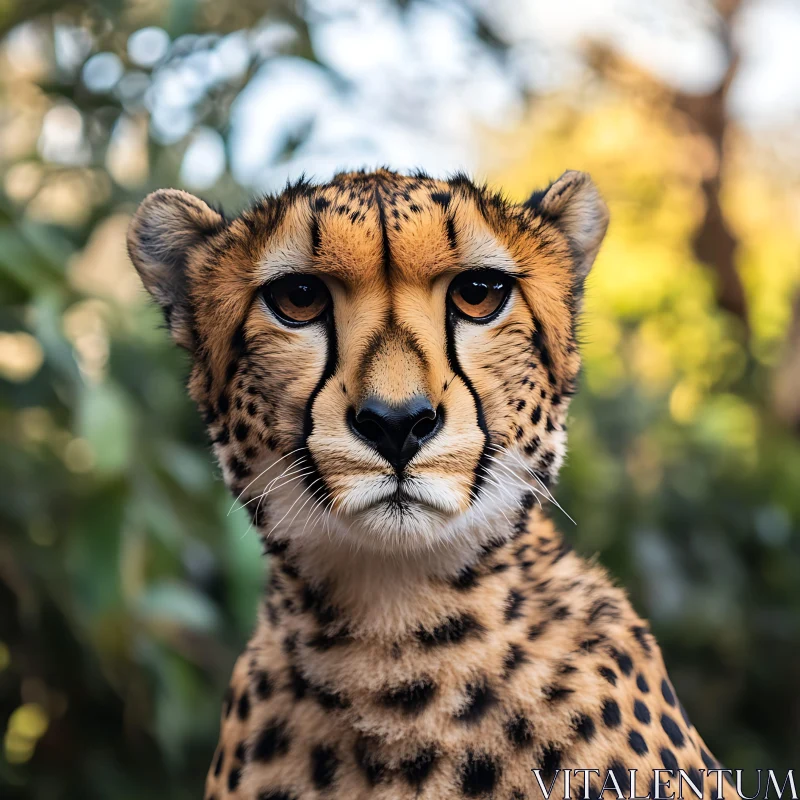 Cheetah Face Close-Up AI Image