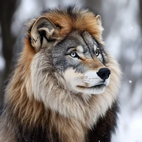 Winter Wolf Gaze: A Wild Portrait