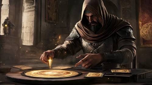 Enchanting Wizardry: A Medieval Ritual Scene