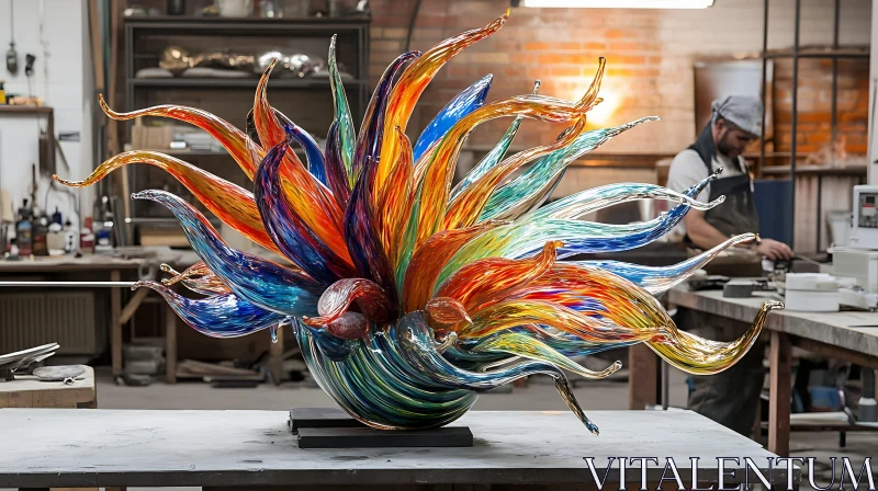 Colorful Glass Art: Floral Inspired Sculpture