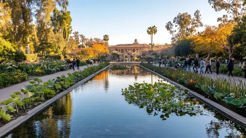 Scenic Pond View in Garden